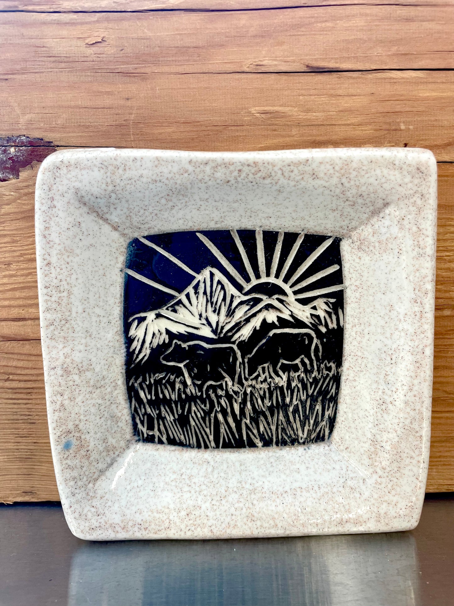 Cow Square Plate