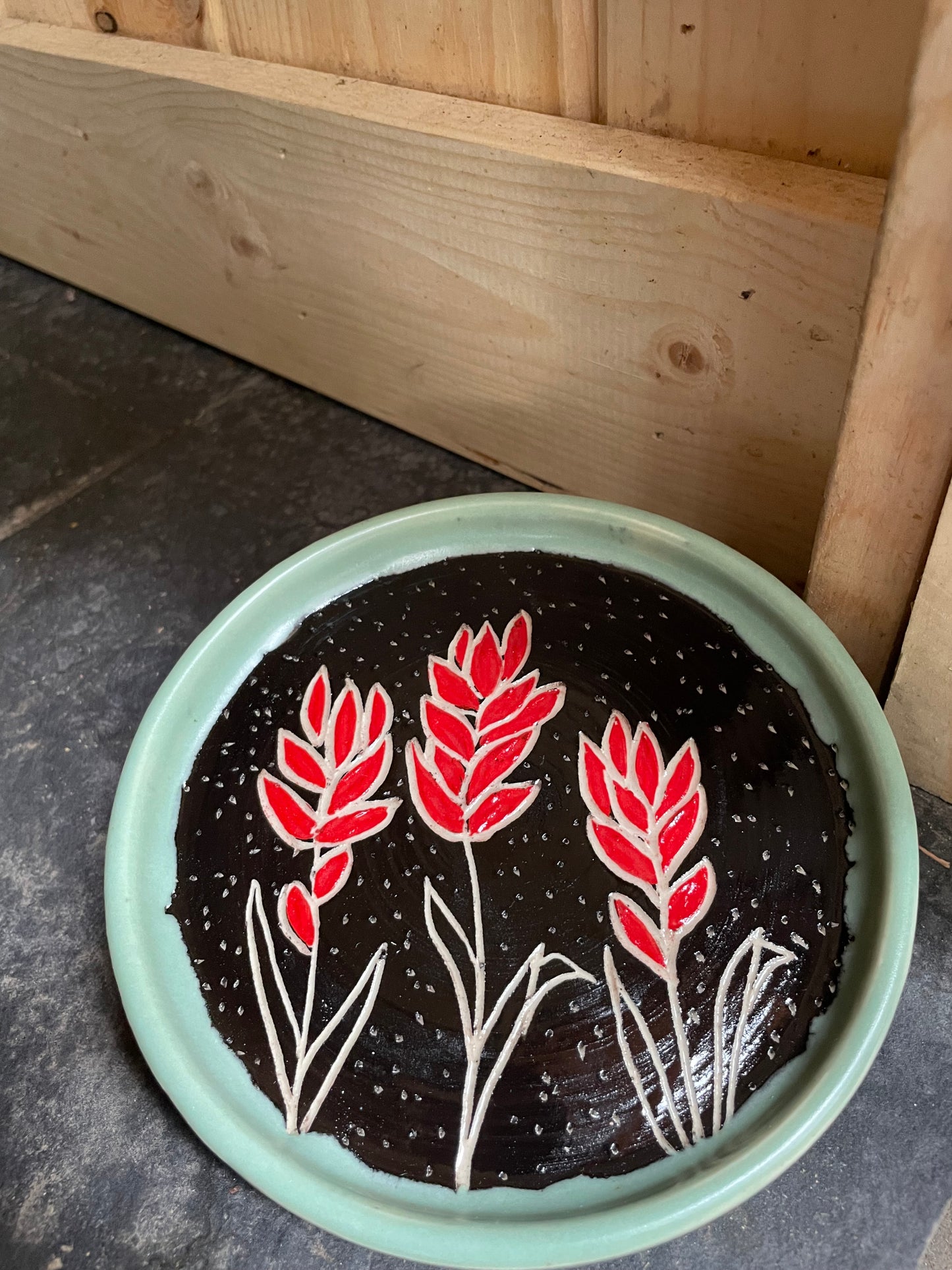 Indian Paintbrush Small Plate 5.25” diameter