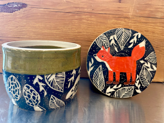 Foxy Mushroom French Butter Dish